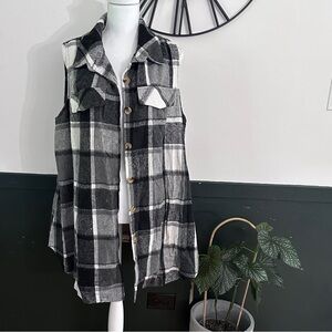 NWOT Plaid Flannel Vest 2XL